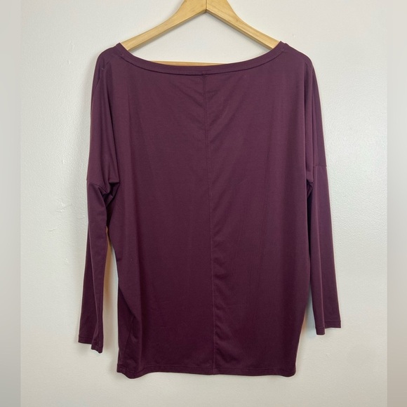 Athleta Essence Flow Dolman Long Sleeve Shirt Top Relaxed Fit Boat Neck - Picture 4 of 8